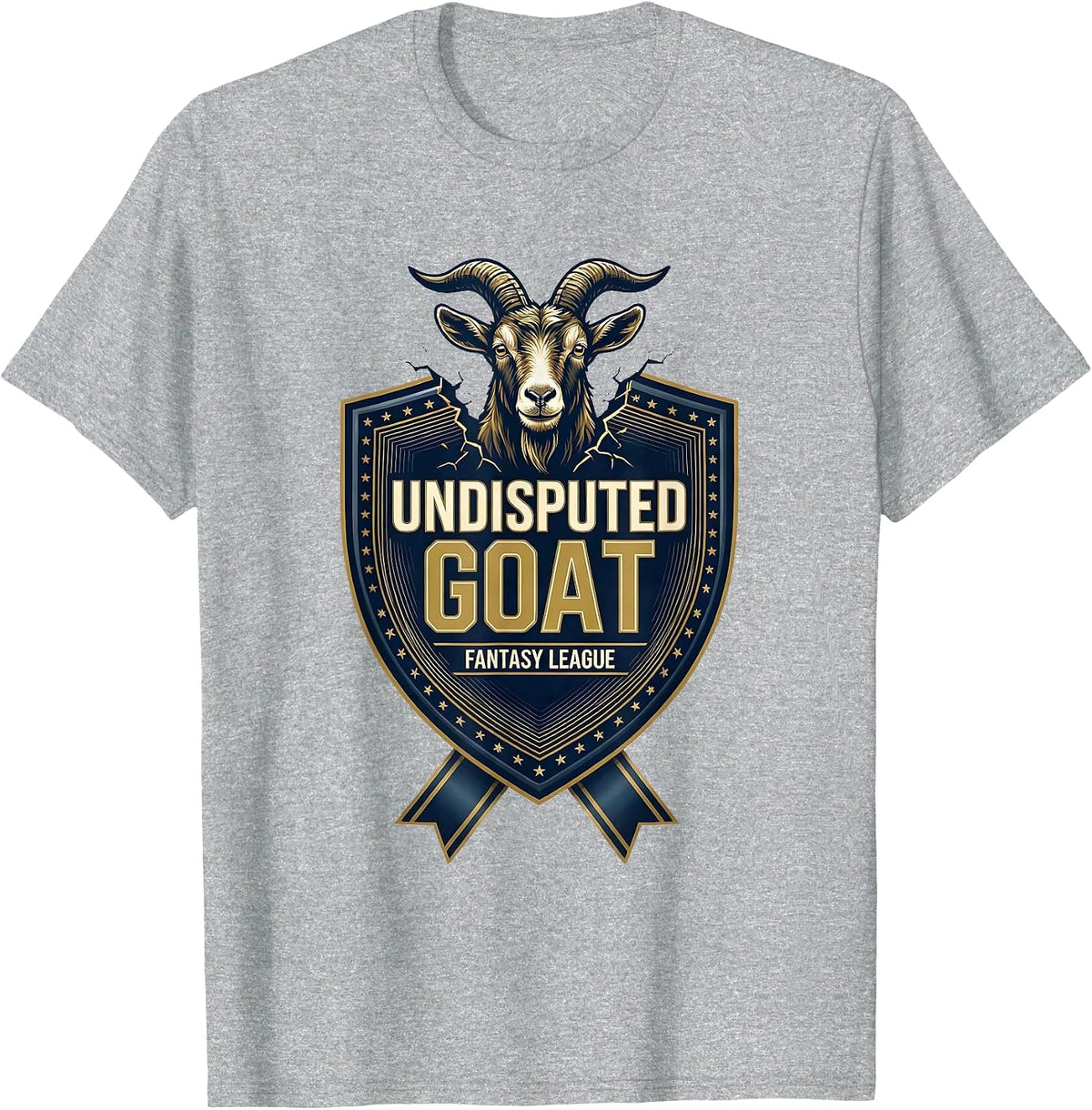 Men's Undisputed GOAT Fantasy League Sports Goat Lover Gift T-Shirt - Heather Grey
