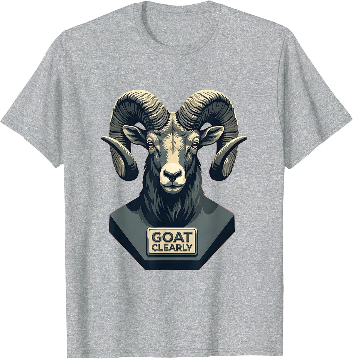 Men's GOAT CLEARLY Funny Goat Owner Farm Animal Humor T-Shirt - Heather Grey