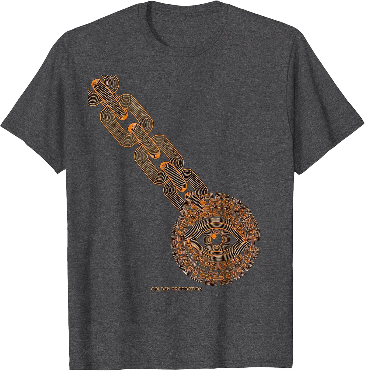Men's Golden Proportion Geometric Sacred Geometry Math Enthusiast T-Shirt - Dark Heather Grey