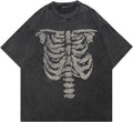 Men T-Shirt Streetwear Aesthetic Graphic Tee Shirt Vintage Faded Black Hipster - 779 Washed Black