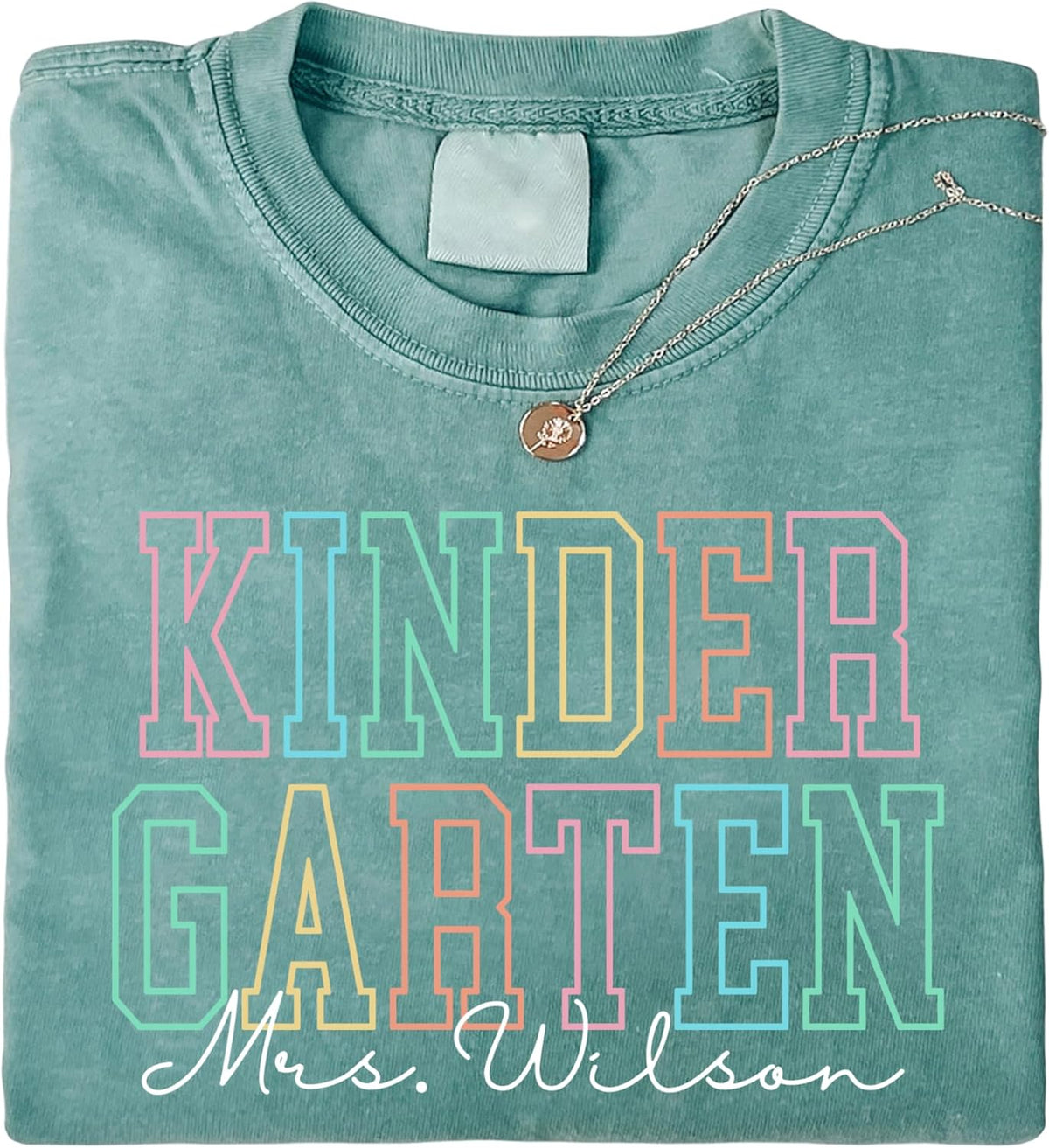 NAZENTI Personalized Teacher Shirt with Name – Custom Back to School T-Shirt for Women, First Day of School Gifts Teacher -