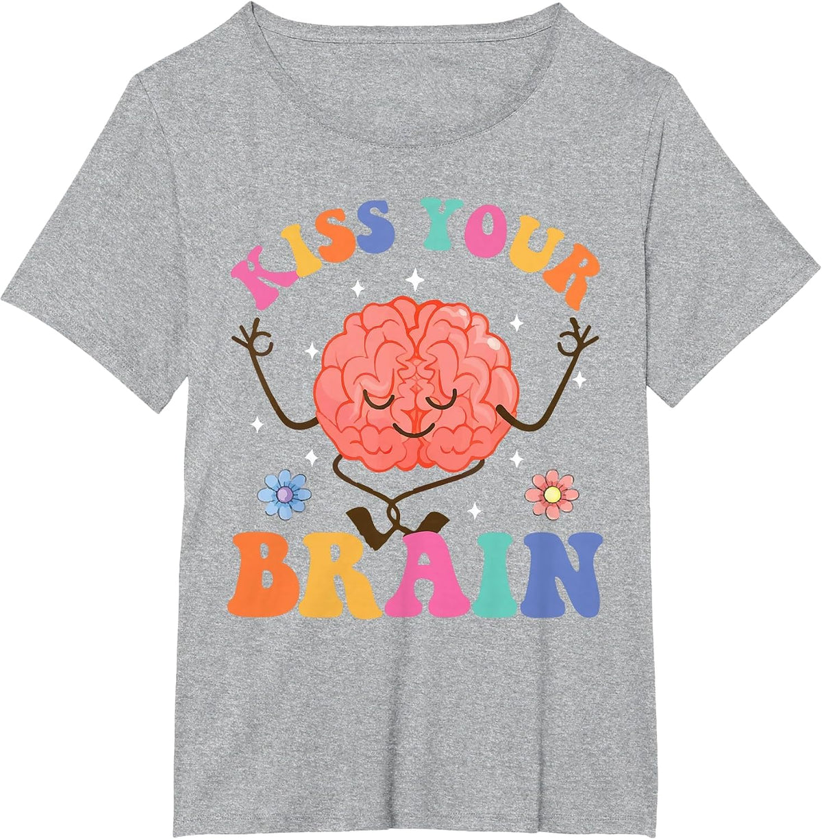 Kiss Your Brain Sped Teacher Appreciation Back to School Kid T-Shirt - Heather Grey