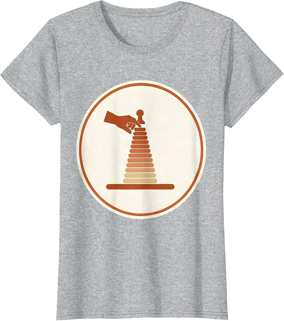 Women's Occupational Therapy Ring Stacking Kids OT Graphic T-Shirt - Heather Grey