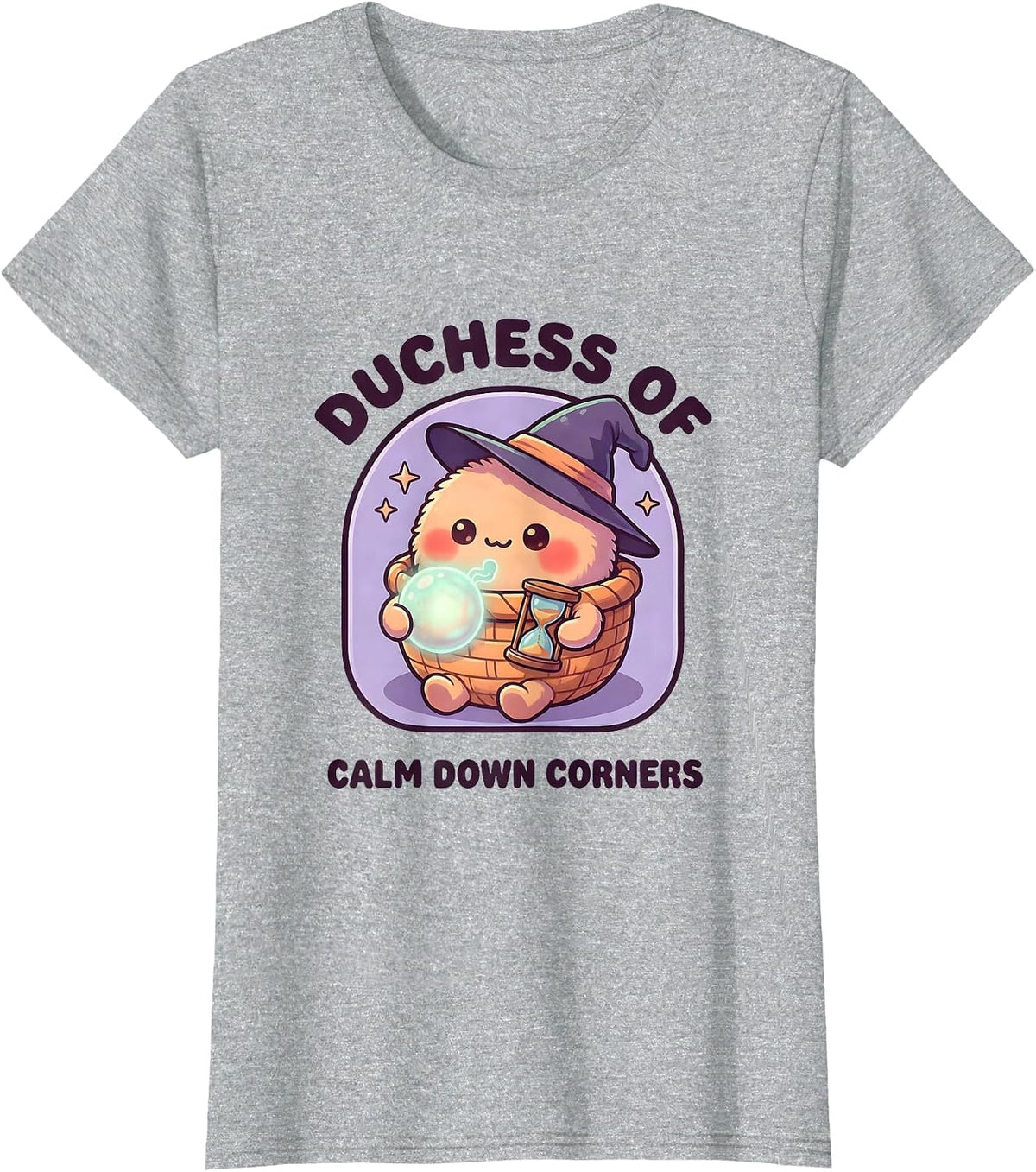Women's Duchess of Calm Down Corners Cute Kawaii Halloween Teacher T-Shirt - Heather Grey