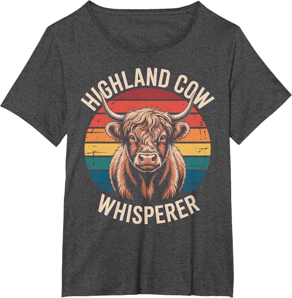 Highland Cow Whisperer T-Shirt - Dark Heather Grey