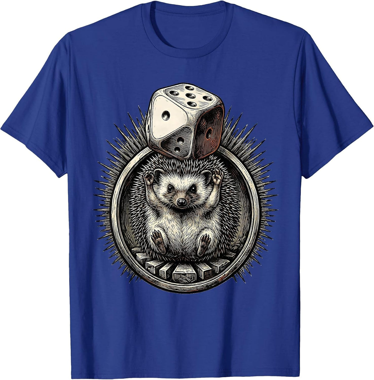 Hatched Hedgehog Die Herald Autism Meme Humor T-Shirt - Royal Blue