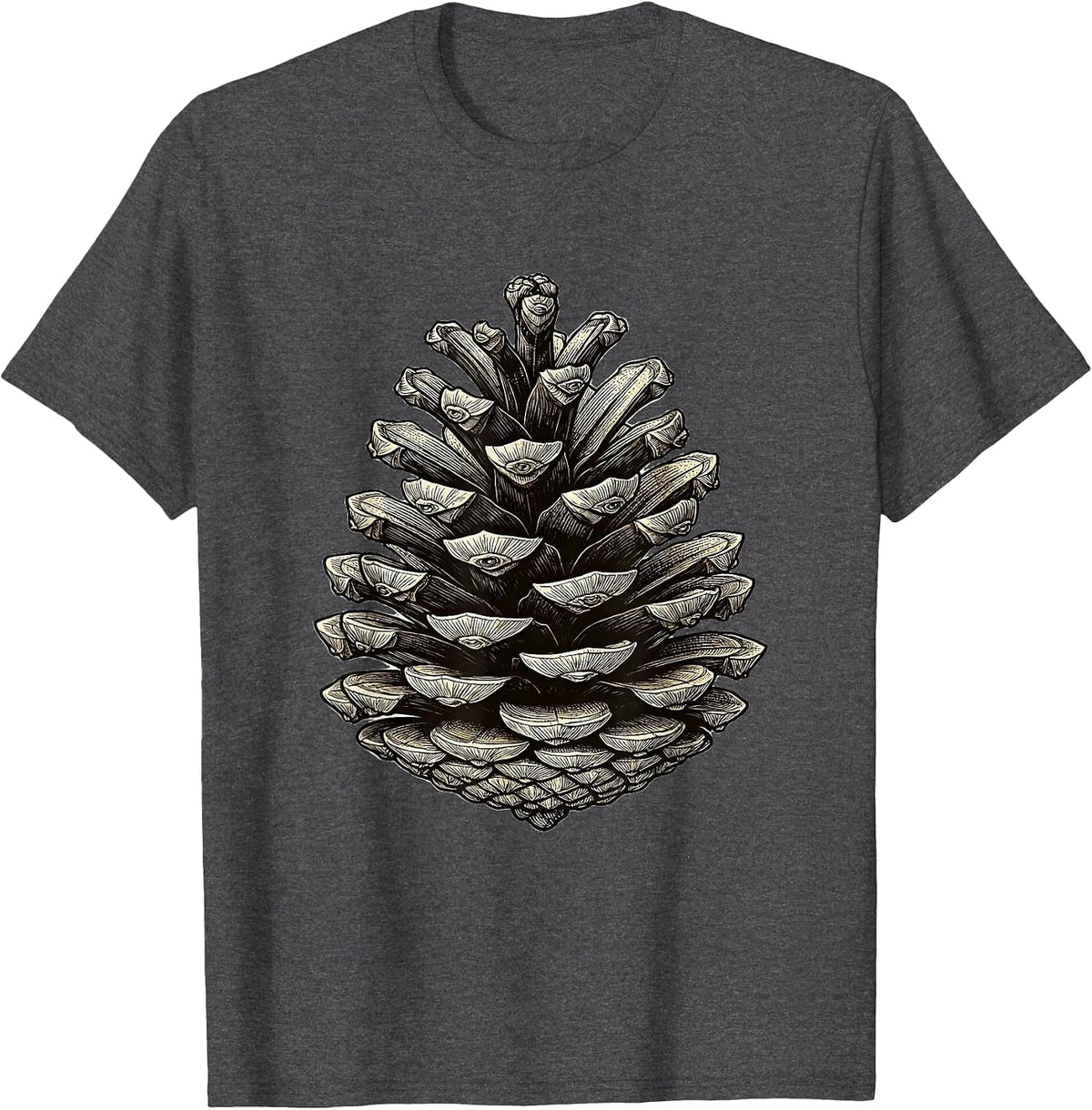 Fibonacci Phyllotaxis Sacred Geometry Math Enthusiast T-Shirt - Dark Heather Grey