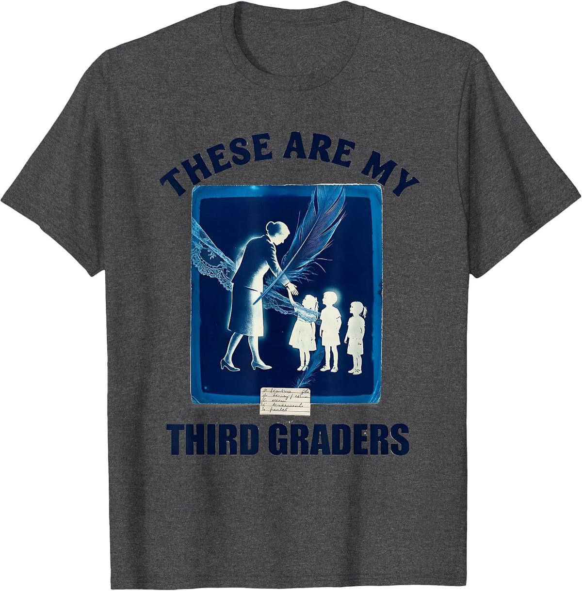 Men's These Are My Third Graders Funny Teacher 3rd Grade Back To T-Shirt - Dark Heather Grey