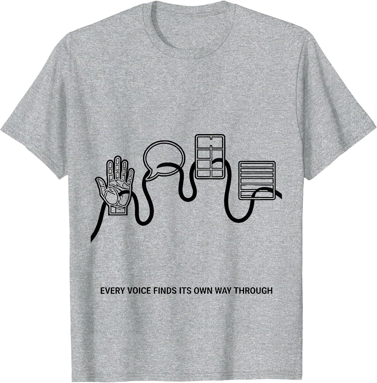 Men's Every Voice Finds Its Own Way Through Special Education T-Shirt - Heather Grey