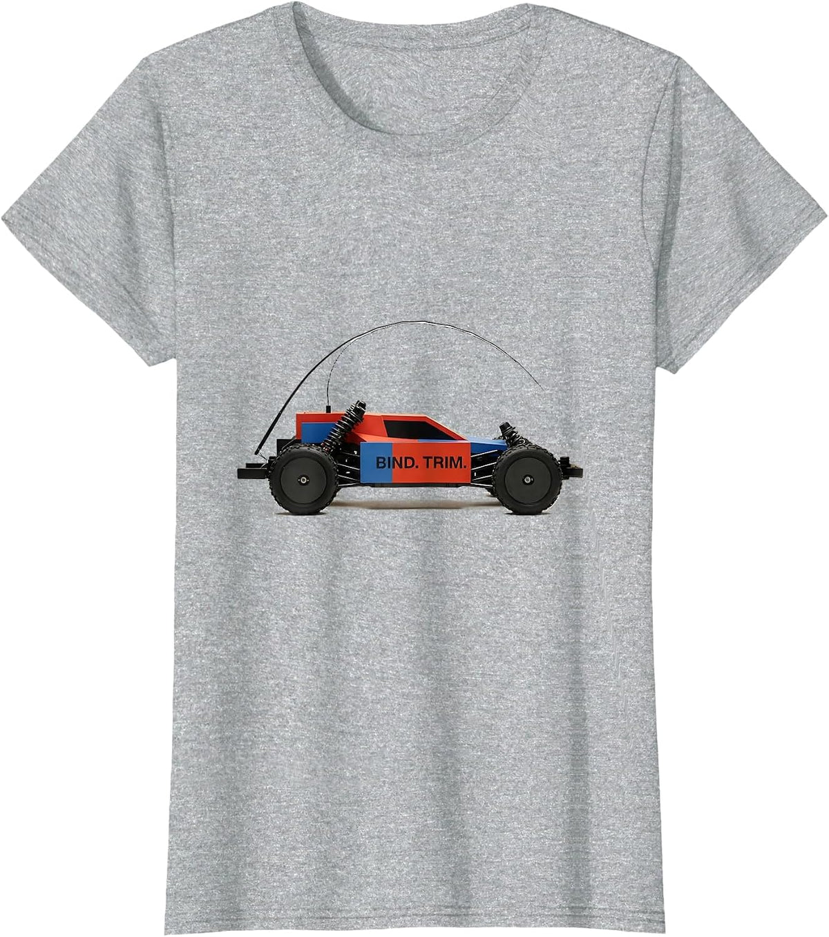 Bind. Trim. Bauhaus Modernist RC Racing Drag Strip Gift T-Shirt - Heather Grey
