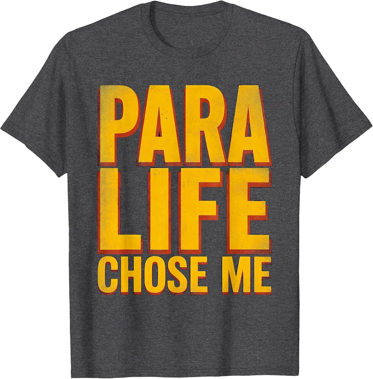Para Life Chose Me Sped Paraprofessional Design T-Shirt - Dark Heather Grey
