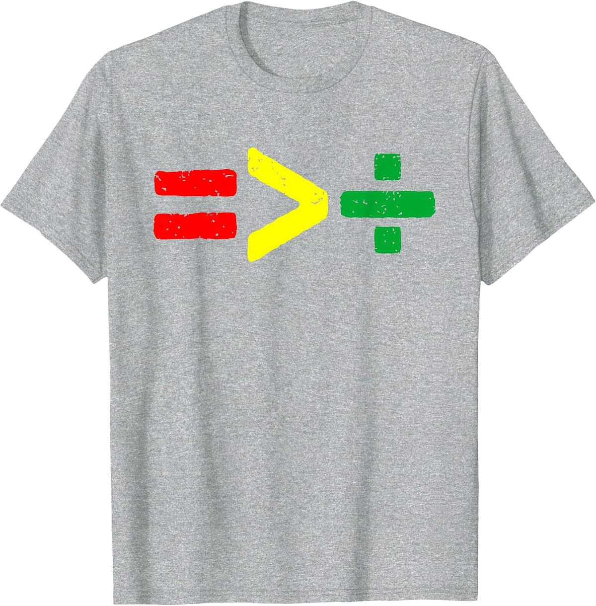 Juneteenth June 19th 1865 Equality is Greater Than Division T-Shirt - Heather Grey