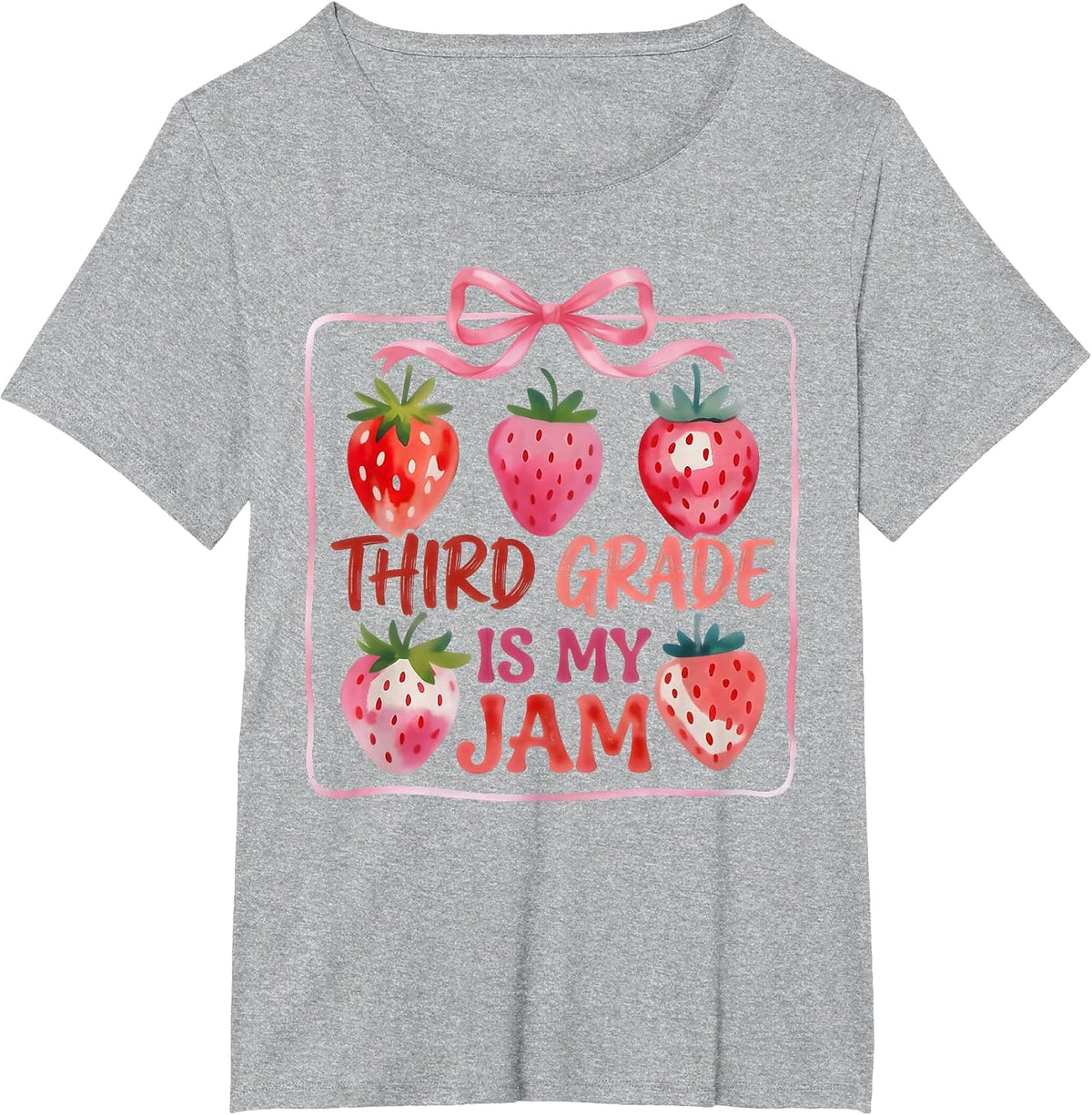 Third 3rd Grade is My Jam for Teacher Women Back to School T-Shirt - Heather Grey