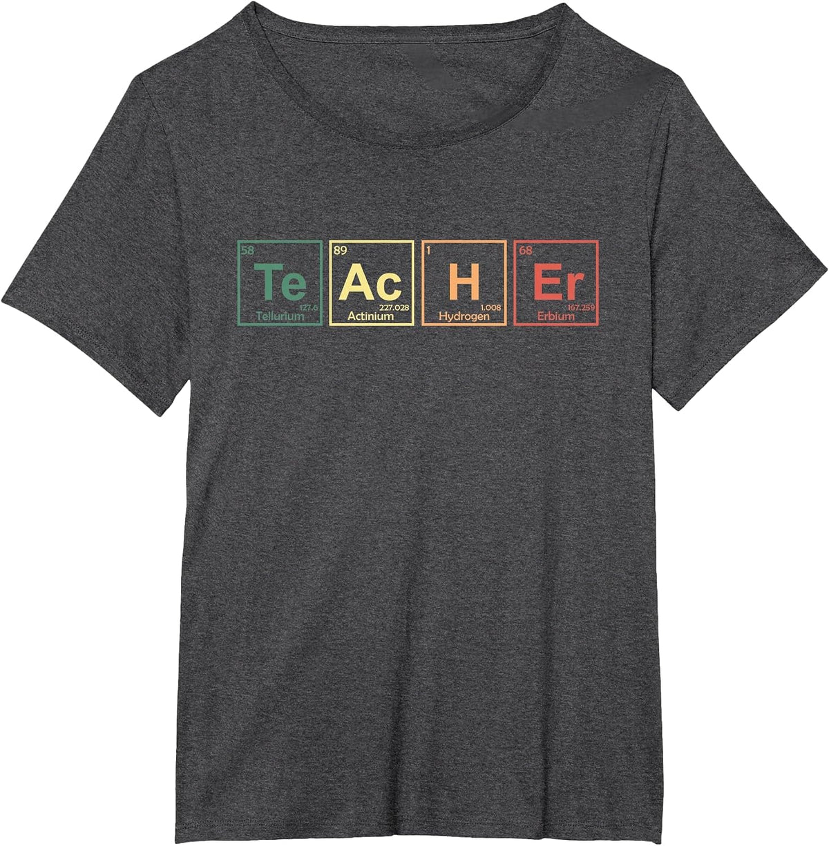 Chemistry Teacher Element Symbols Periodic Table Chemist T-Shirt - Dark Heather Grey
