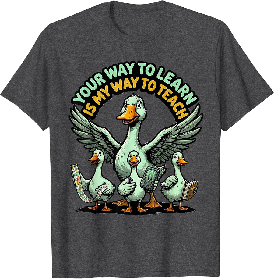 Your Way To Learn Is My Way To Teach Funny Special Education T-Shirt, Men, Dark Heather Grey, Small - As Pictured