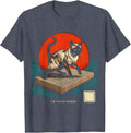 The August Siamese Funny Siamese Cat Anime Warrior Art T-Shirt - Heather Blue