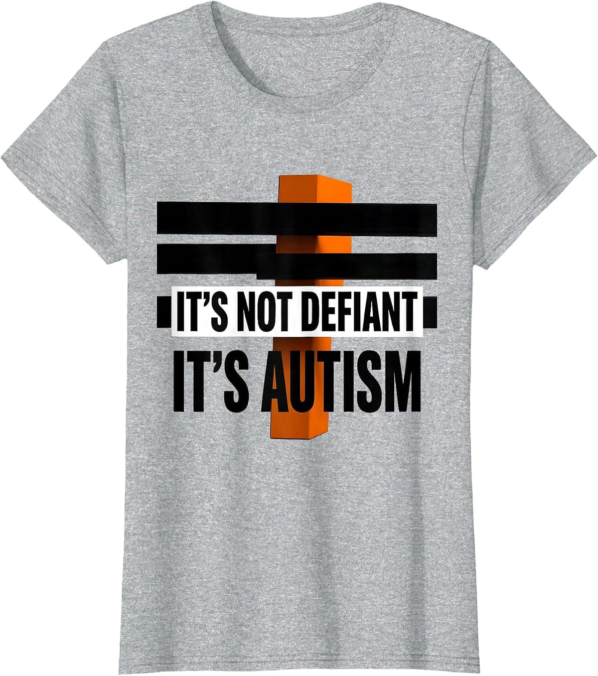 Women's It's Not Defiant It's Autism Neurodiversity Awareness T-Shirt - Heather Grey