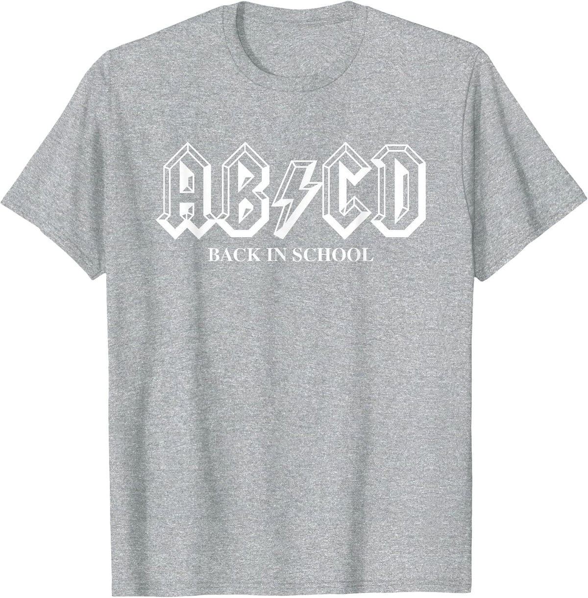 AB/CD - Back in School - for Students and Teachers T-Shirt - Heather Grey
