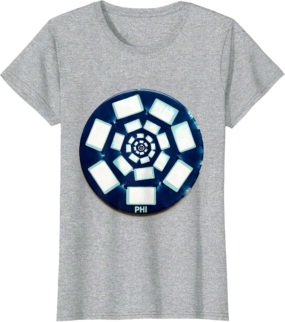 Women's Phi Sacred Geometry Fibonacci Spiral Golden Ratio Math T-Shirt - Heather Grey