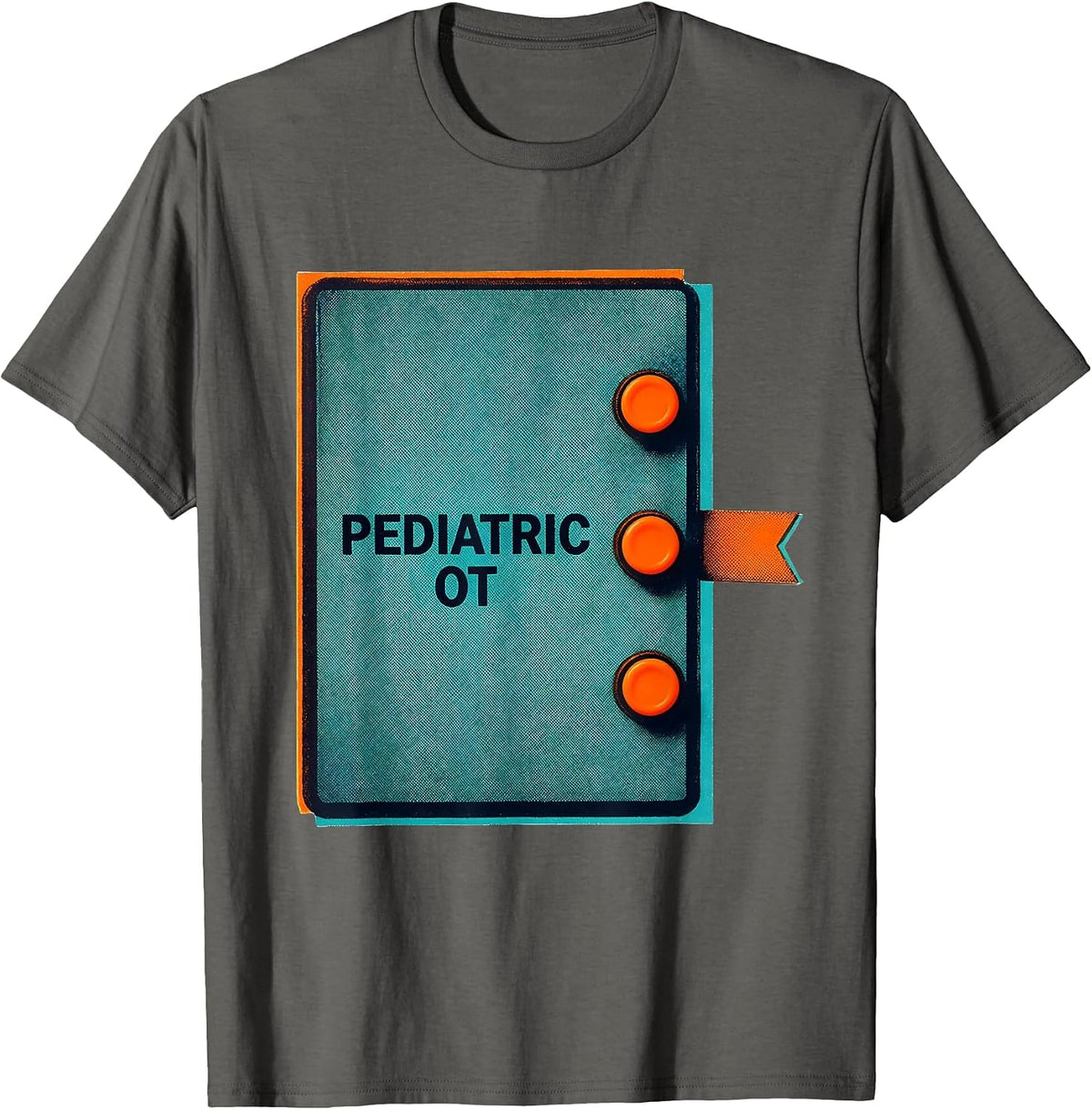 Men's Pediatric OT Risograph Occupational Therapy Professional T-Shirt - Asphalt Grey