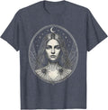 Emo Spiderweb Shoulder Tattoo Illustration T-Shirt - Heather Blue