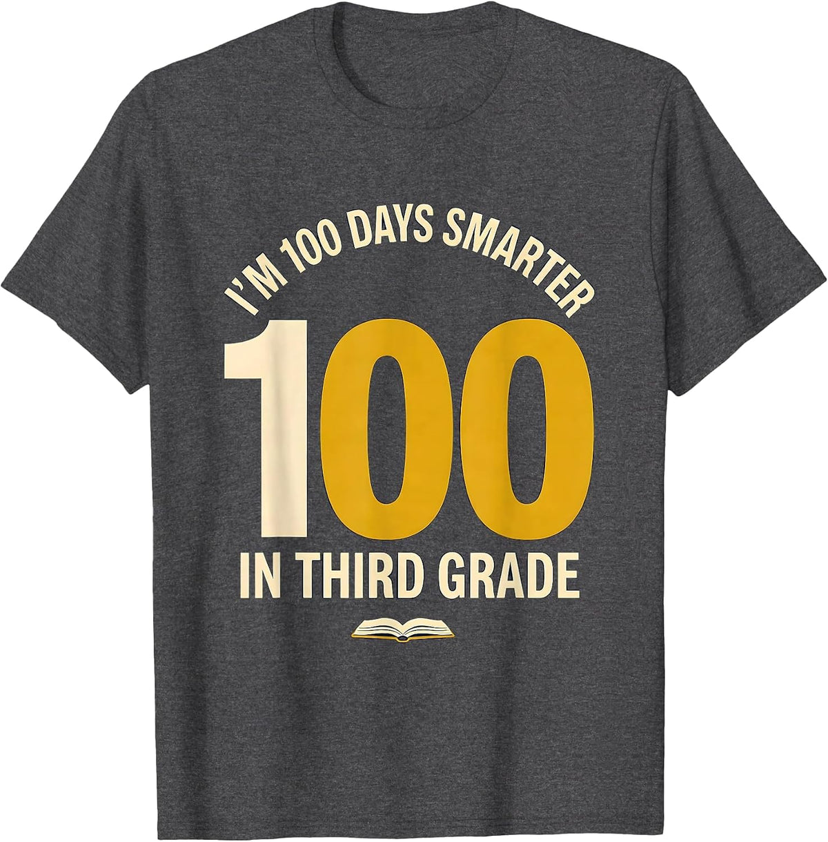 I'm 100 Days Smarter In Third Grade Retro Teacher Student T-Shirt - Dark Heather Grey