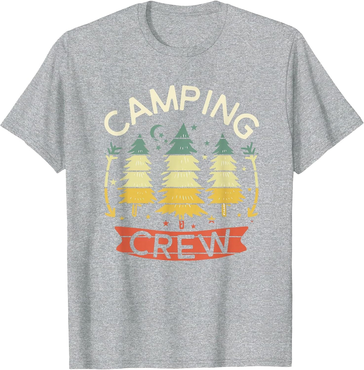 Camping Crew Shirt Kids Family Camping Shirts Matching Group T-Shirt - Heather Grey