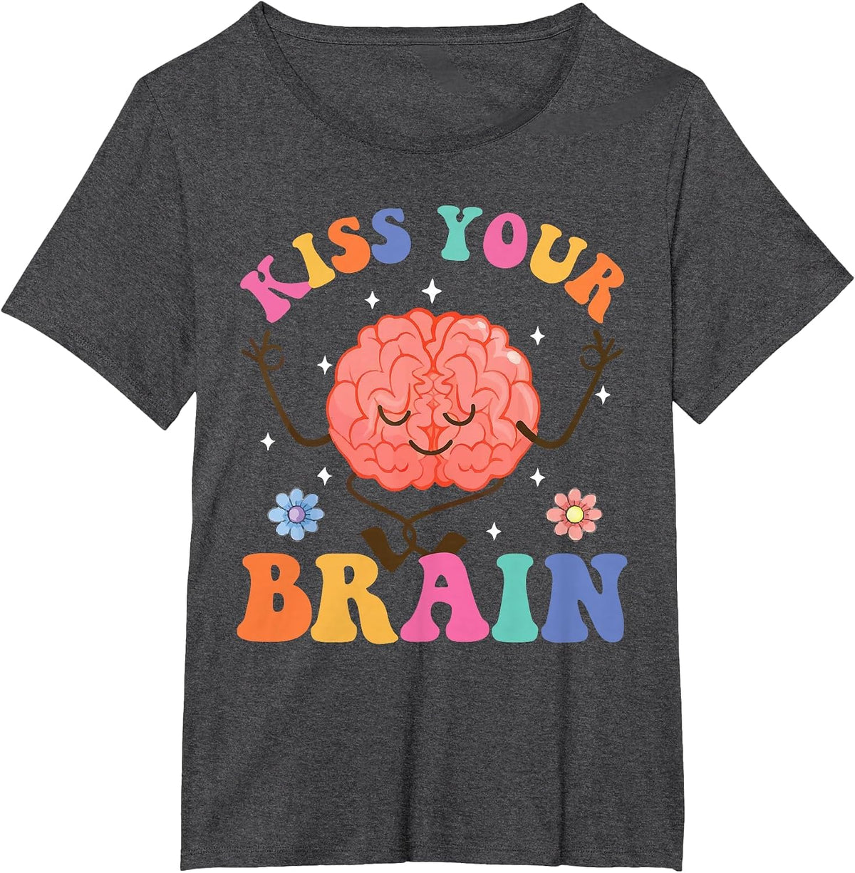 Kiss Your Brain Sped Teacher Appreciation Back to School Kid T-Shirt - Dark Heather Grey