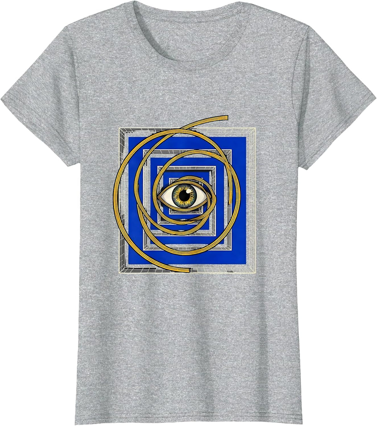 Golden Spiral Sacred Geometry Math Enthusiast T-Shirt - Heather Grey