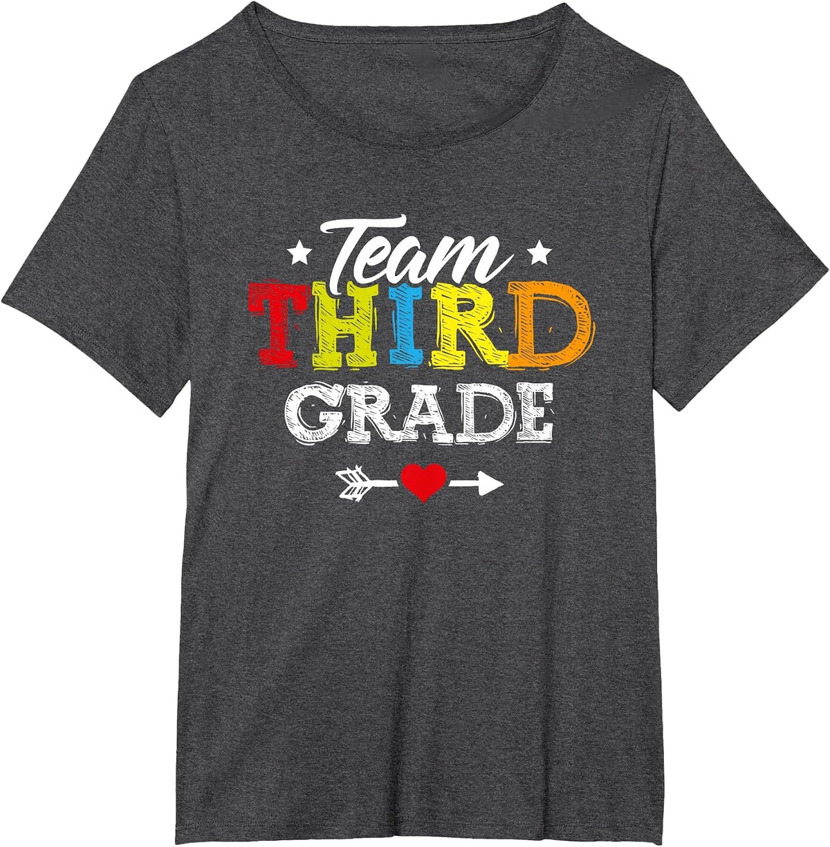 Team Third Grade Shirt Teacher Student Kids Back to School T-Shirt - Dark Heather Grey