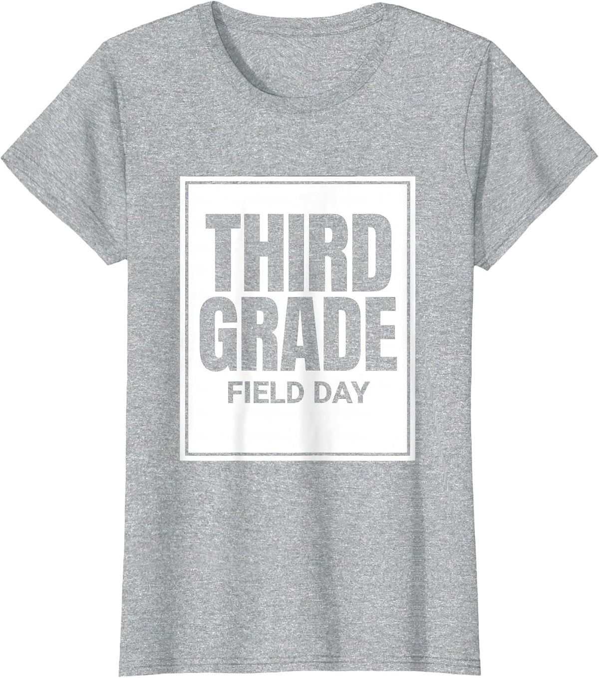 Third Grade Field Day Minimalist School Teacher Student T-Shirt - Heather Grey