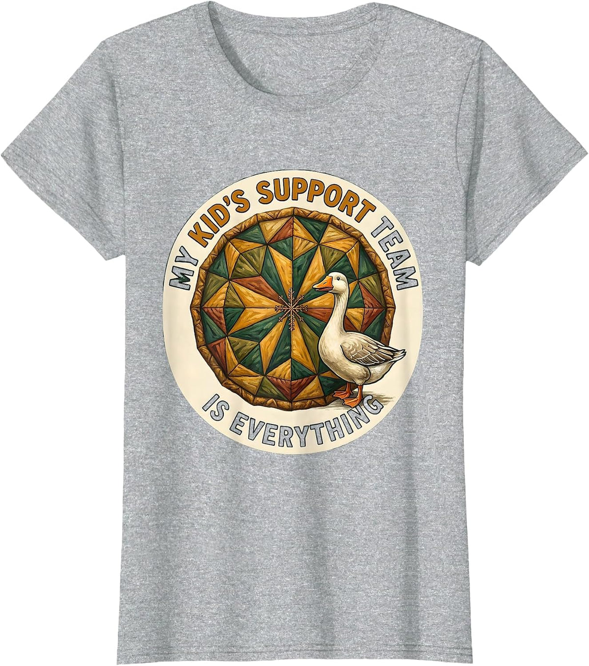 Women's My Kid's Support Team Is Everything Funny Special Education T-Shirt - Heather Grey