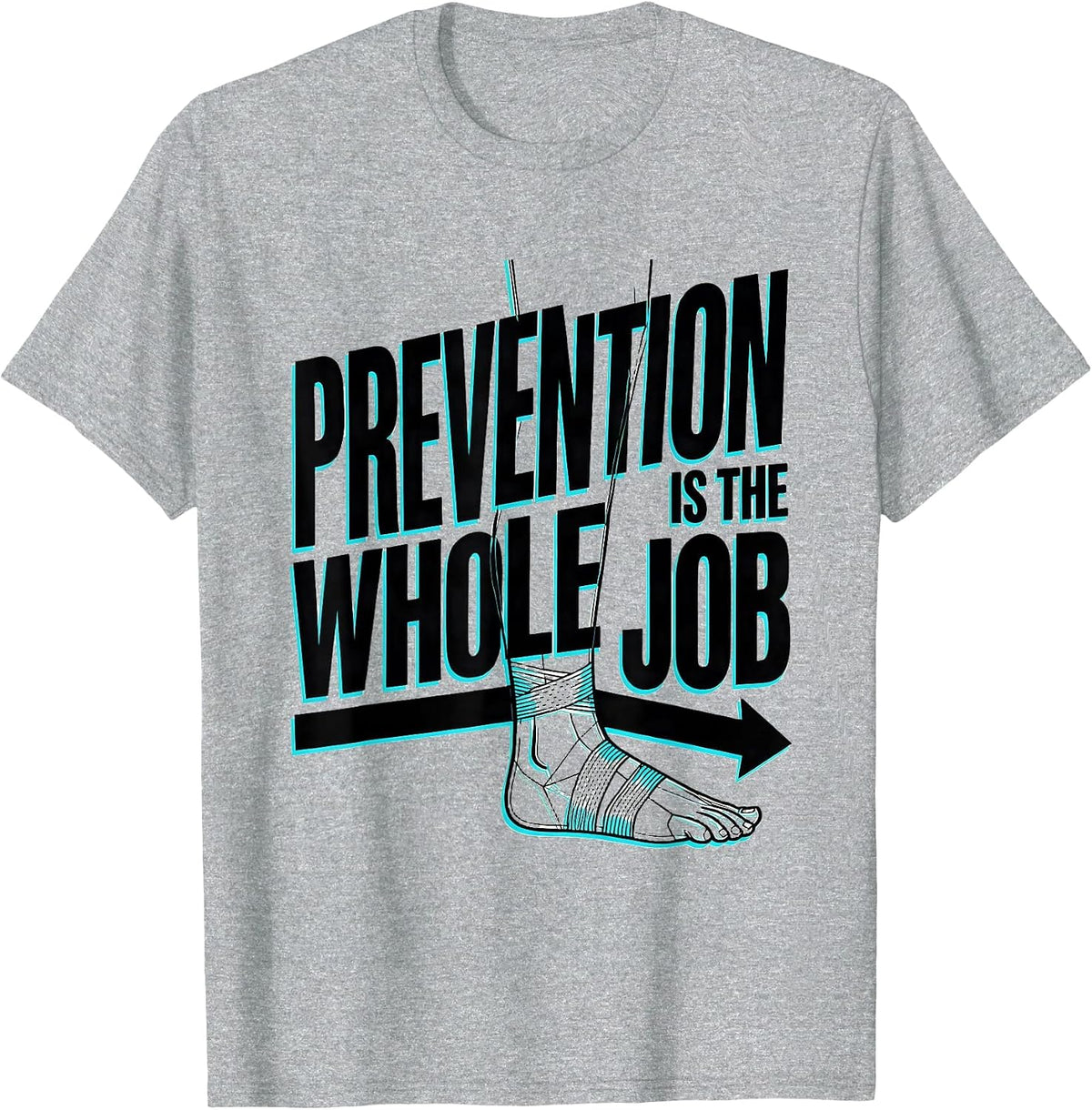 Men's Prevention Is The Whole Job Wellness Squad Health Trainer T-Shirt - Heather Grey