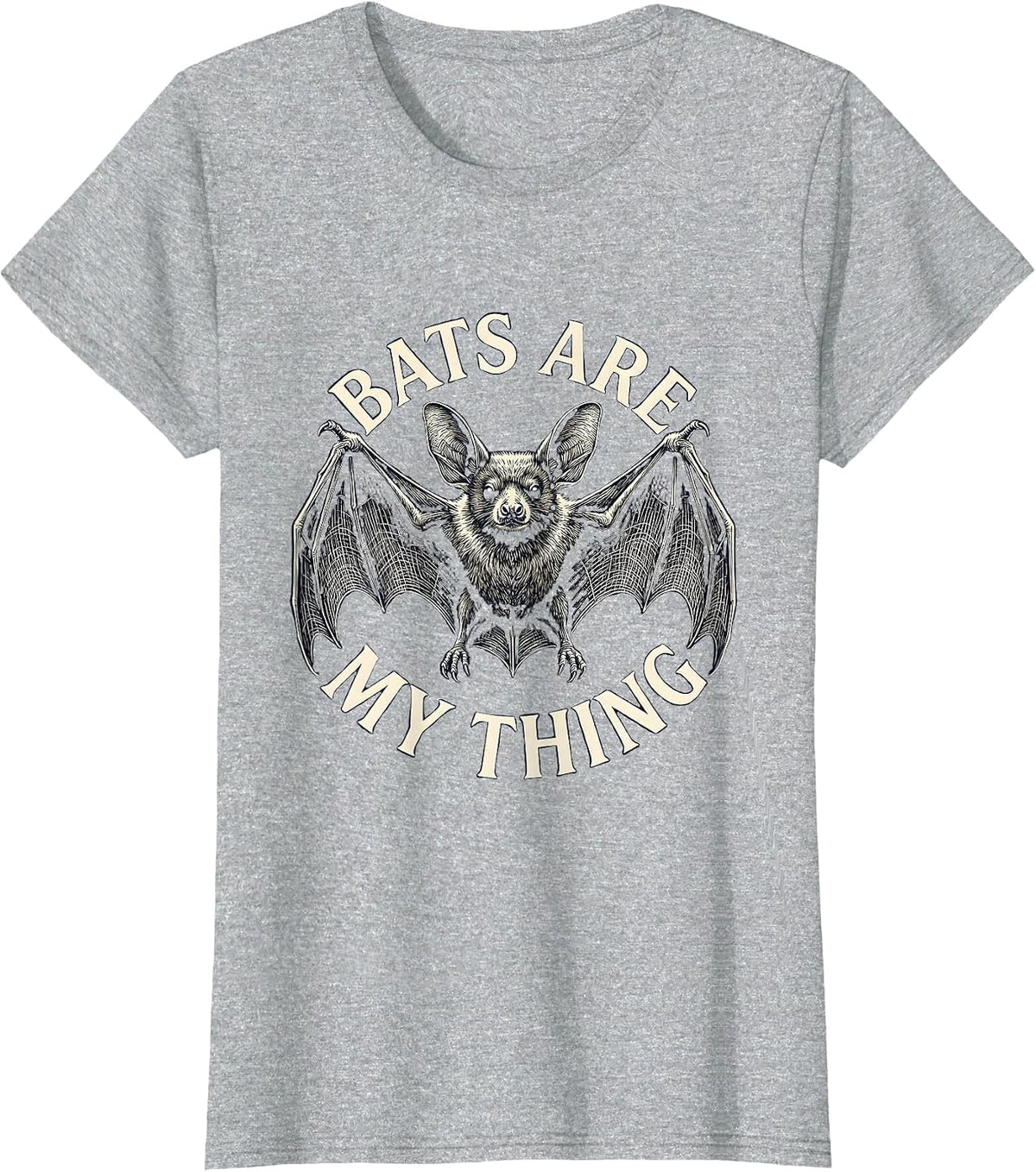 Bats Are My Thing Funny Bat Lover Wildlife Conservation T-Shirt - Heather Grey