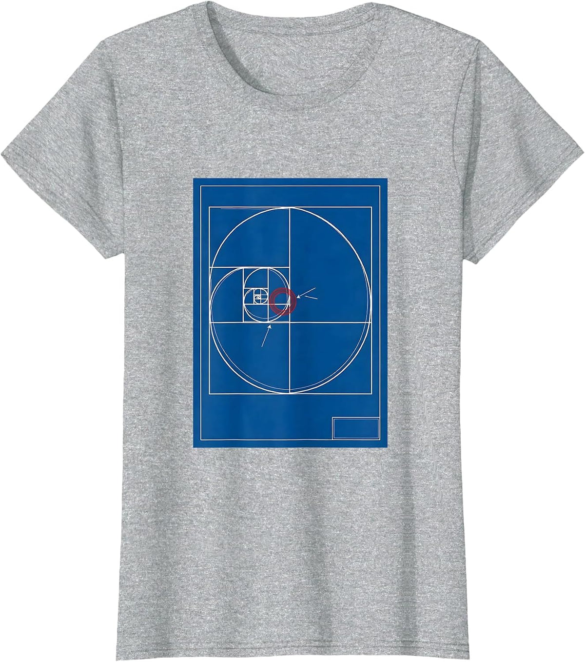 Fibonacci Spiral Golden Ratio Sacred Geometry Math Lover T-Shirt - Heather Grey