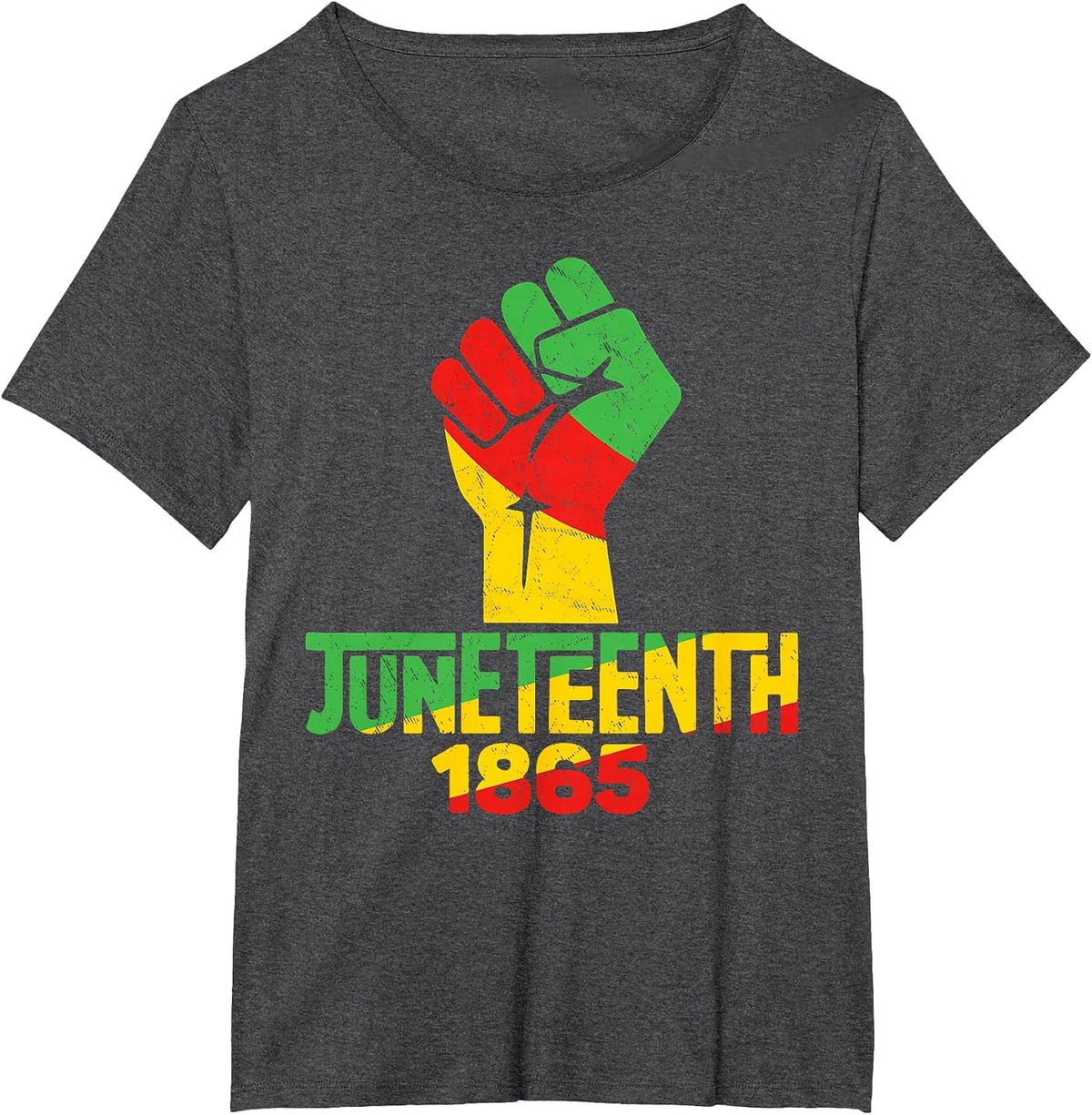 Juneteenth 1865 Breaking Every Chain African Pride T-Shirt - Dark Heather Grey