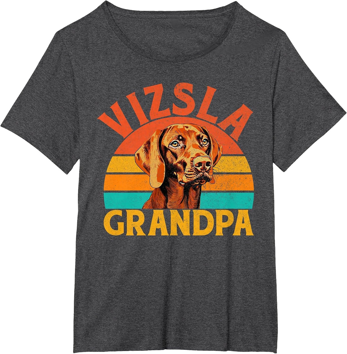 Vizsla Grandpa Vizsla T-Shirt - Dark Heather Grey