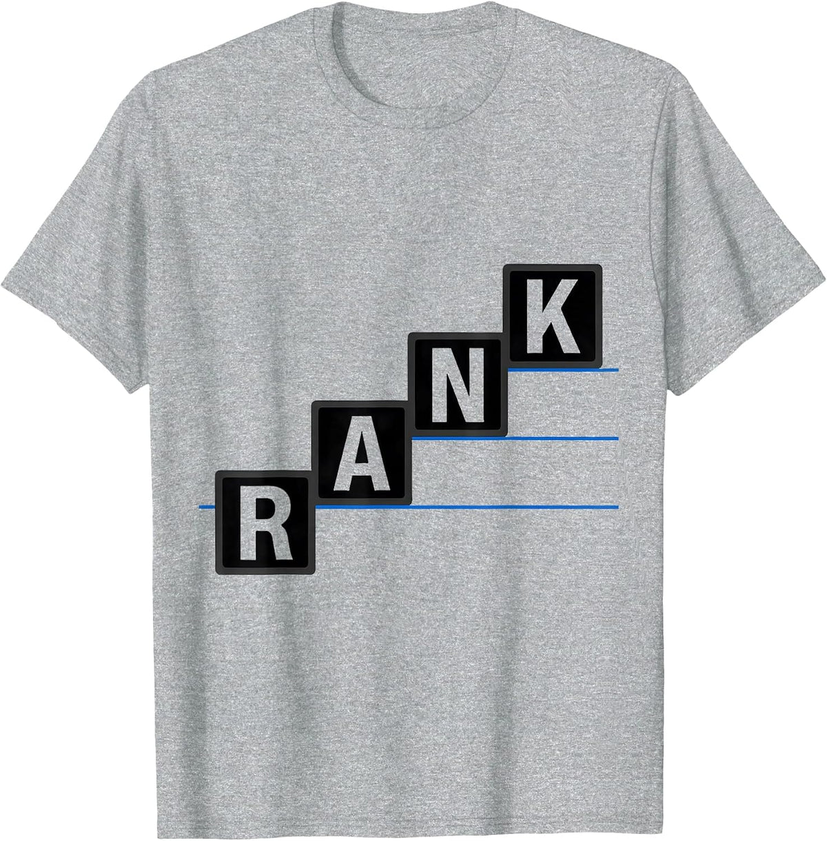 Men's Romeo Alfa November Kilo Thin Blue Line Police Support T-Shirt - Heather Grey