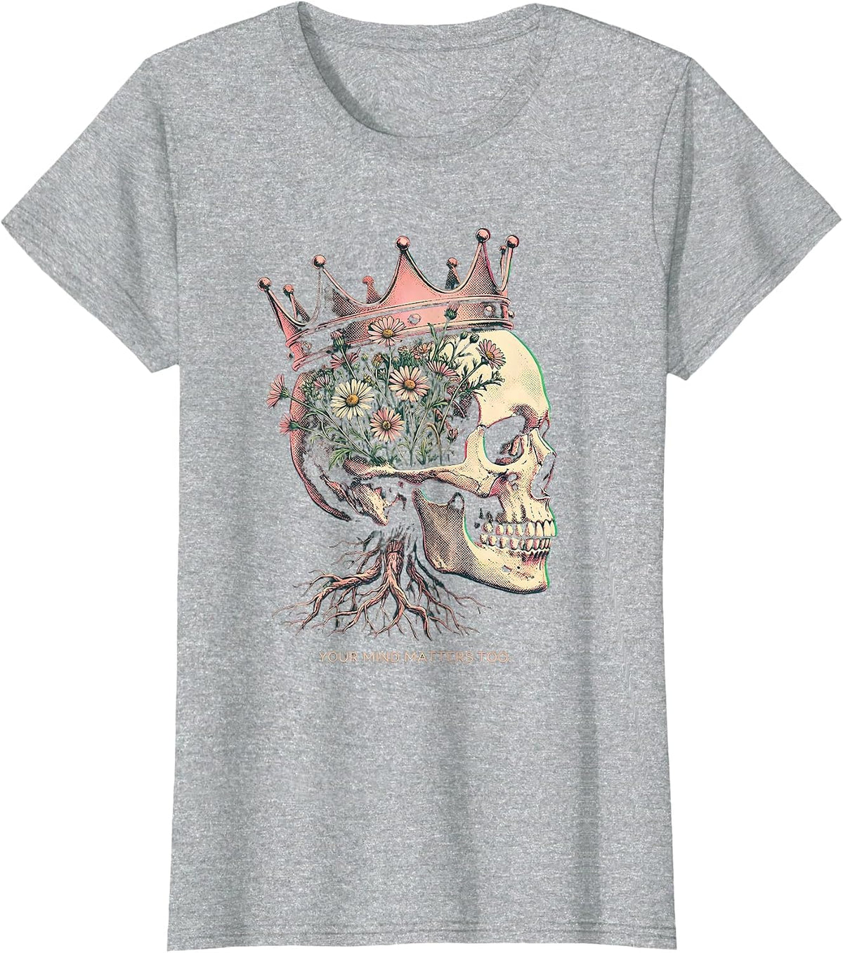 Your Mind Matters Too Mental Health Awareness T-Shirt - Heather Grey