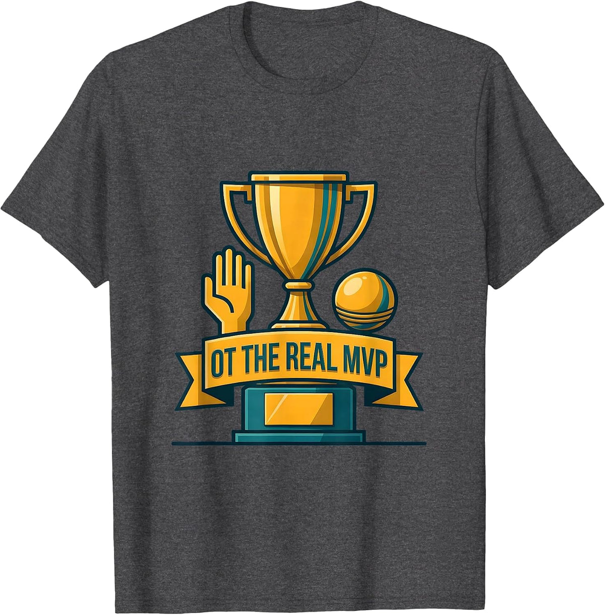 Men's OT The Real MVP Occupational Therapy Design T-Shirt - Dark Heather Grey