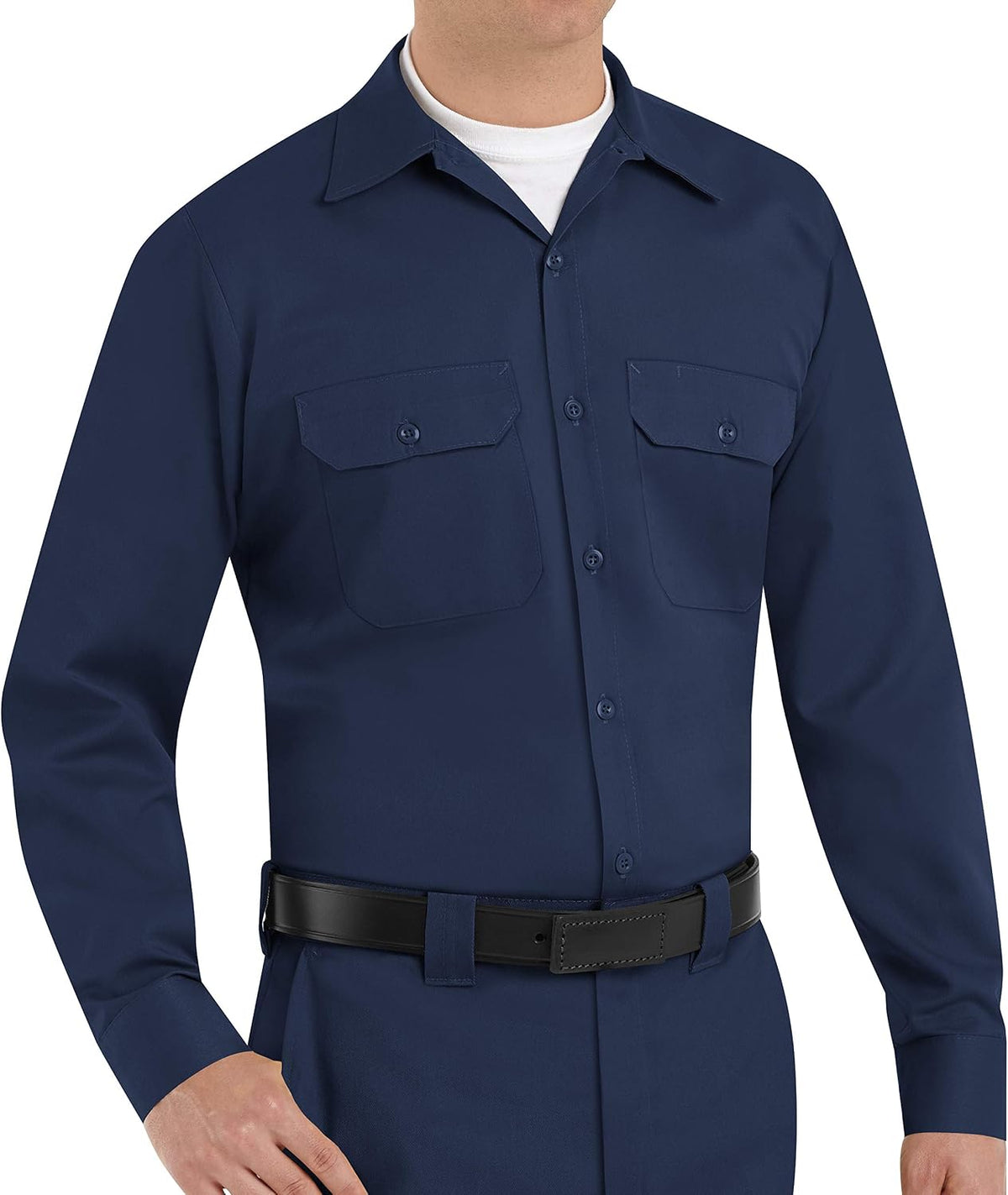 Red Kap Men's Long Sleeve Utility Uniform Shirt - Navy
