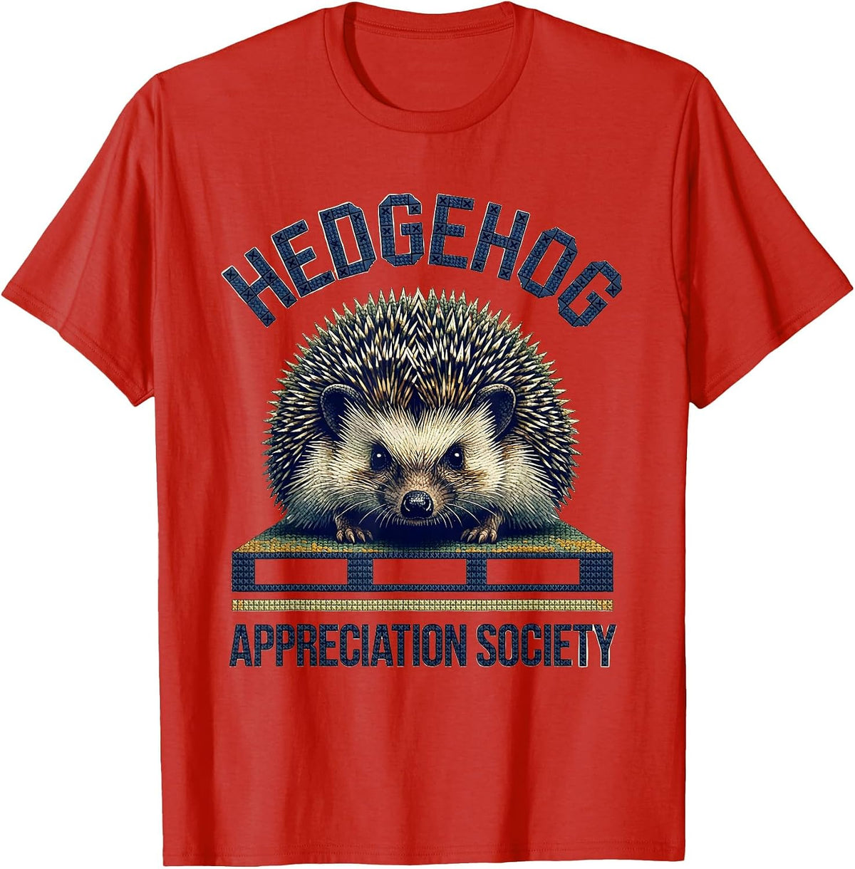 Men's Hedgehog Appreciation Society Cute Hedgehog Lover Gift for T-Shirt - Red