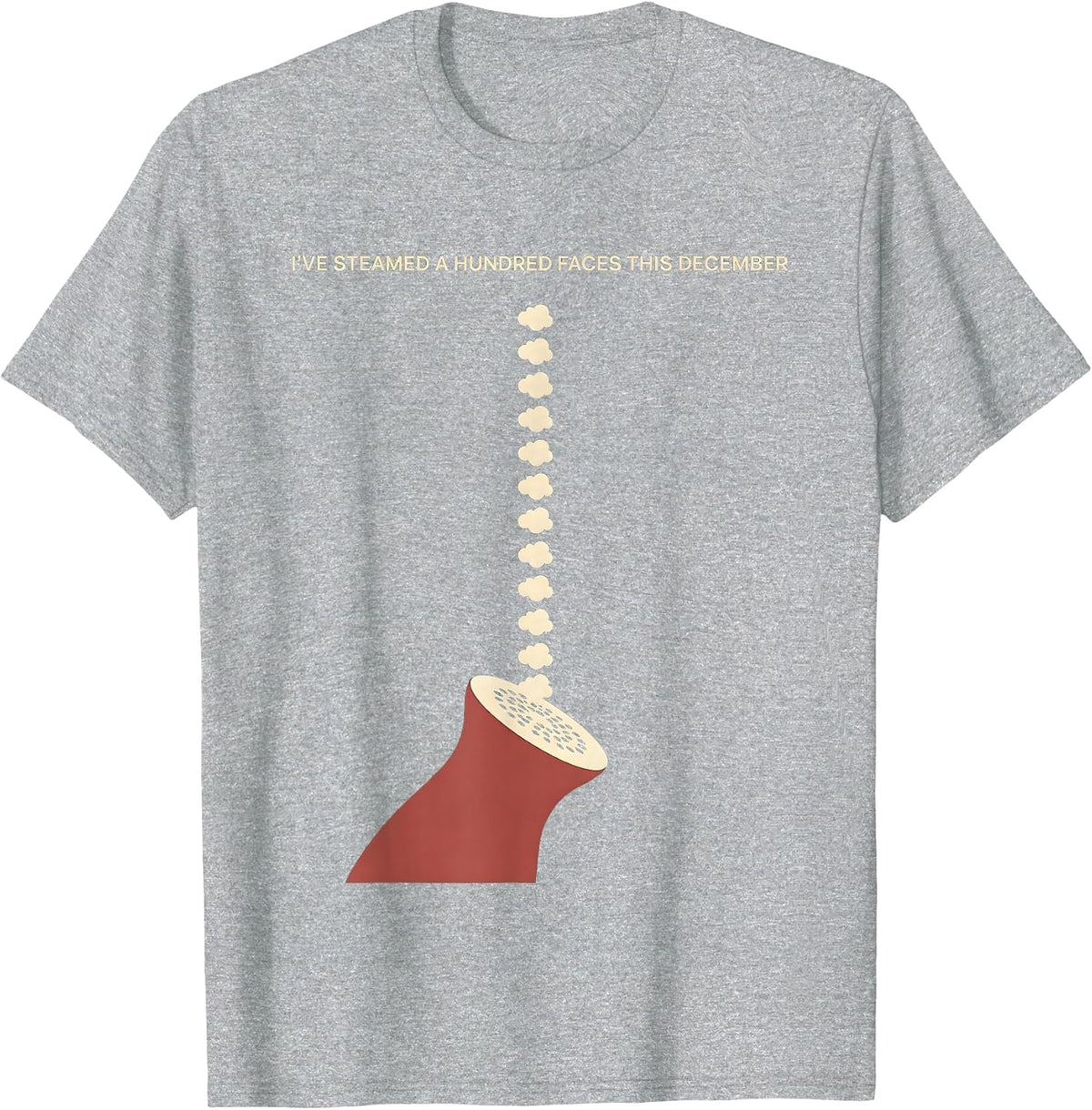 Men's I've Steamed A Hundred Faces This December Esthetician T-Shirt - Heather Grey
