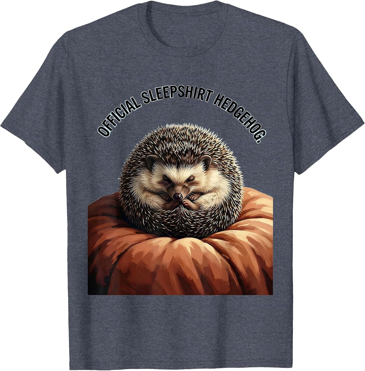 Official Sleepshirt Hedgehog Cute Animal Lover Novelty T-Shirt - Heather Blue