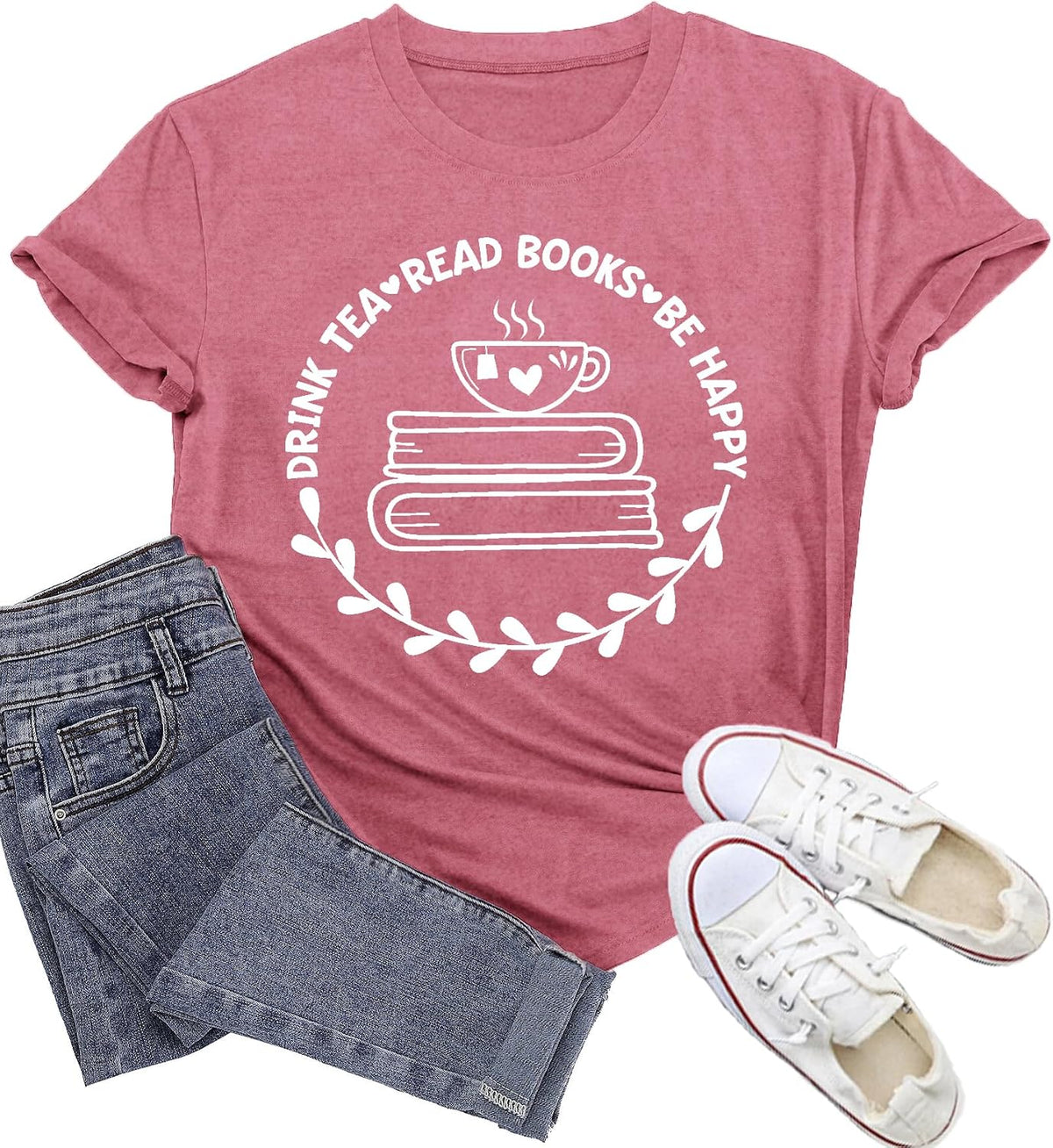 Reading Shirts for Teachers in My Bookish Era T-Shirt Reading Book Lover Gifts Tee Tops - Pink1