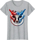 Cows Make Me Happy Cute Cow Lover Design T-Shirt - Heather Grey