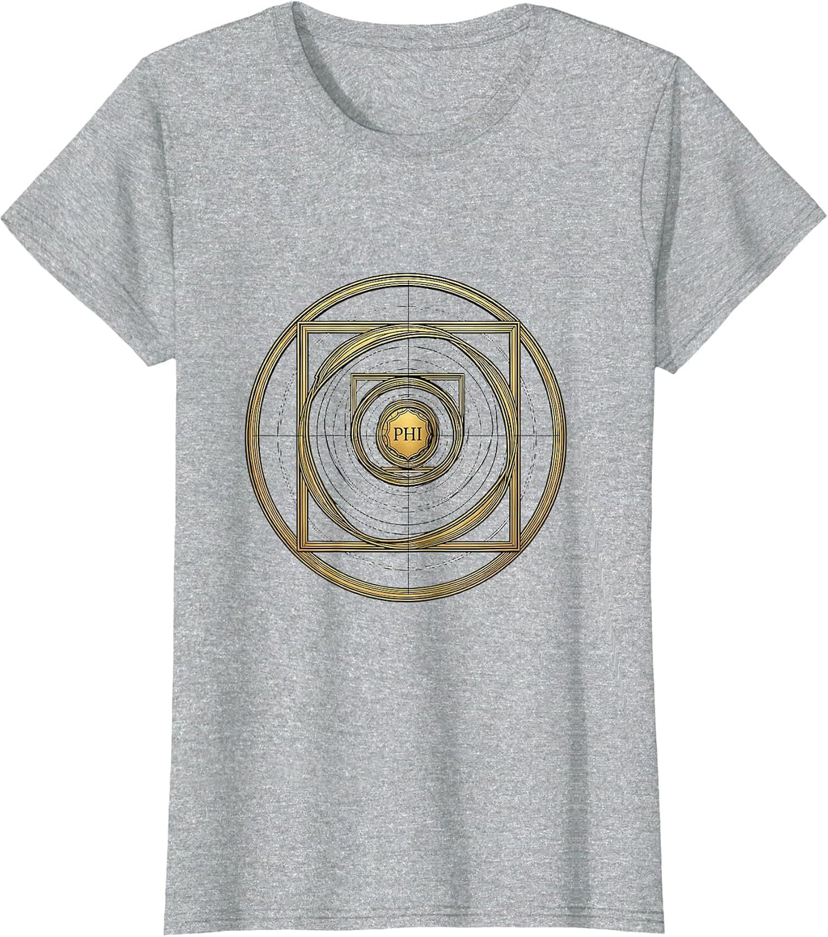 Women's Phi Golden Ratio Sacred Geometry Math Enthusiast Teacher T-Shirt - Heather Grey