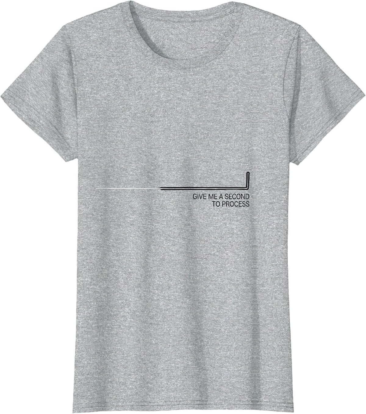 Give Me A Second To Process Funny Neurodiversity Acceptance T-Shirt - Heather Grey