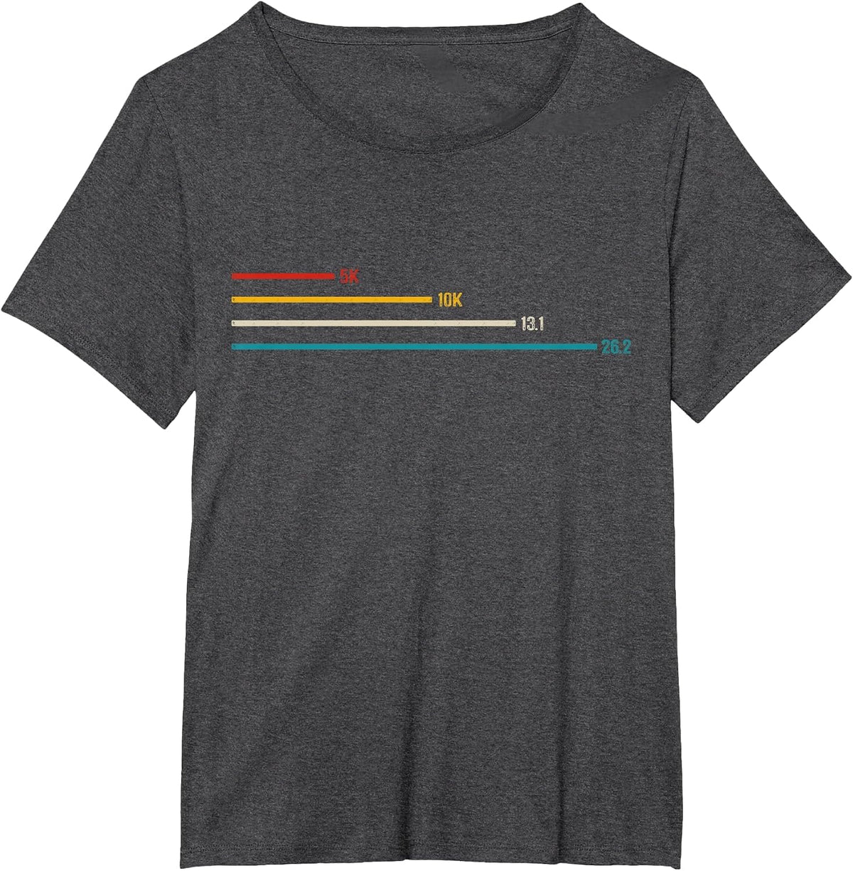 Running Vintage 26.2 Miles Marathoner Half Marathon Runner T-Shirt - Dark Heather Grey