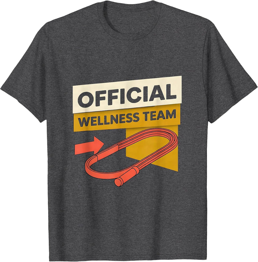 Men's Official Wellness Team Midcentury Modern Health Coach Staff T-Shirt - Dark Heather Grey